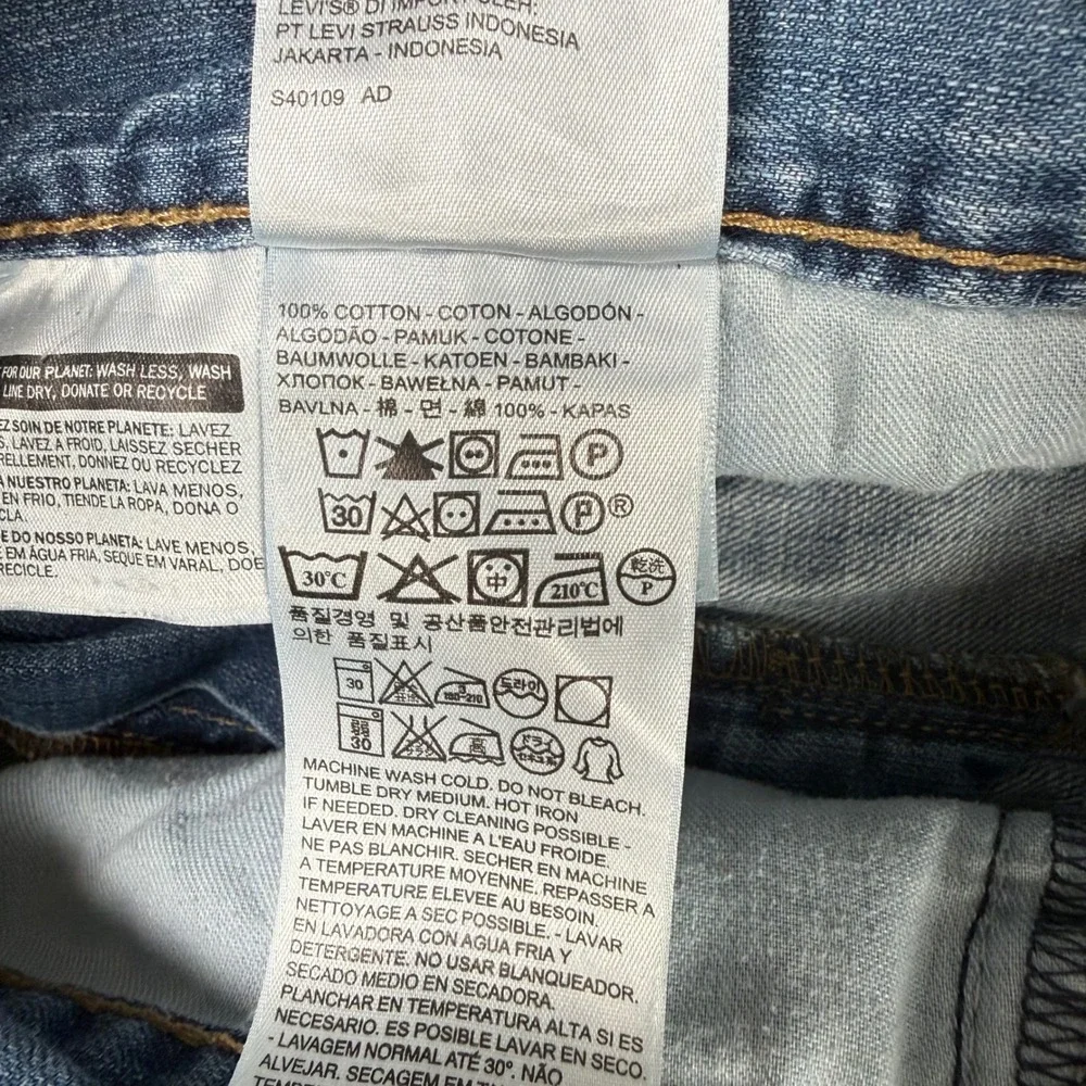 Levis 505 Regular Fit Mens Jeans 36x30 Medium Wash Blue Denim Straight Leg